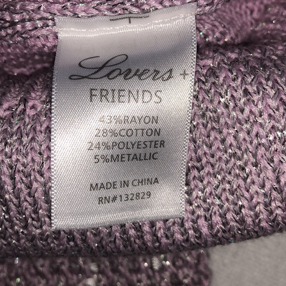 NWOT Lovers + Friends Metallic Mini Knit Dress - Picture 6 of 7